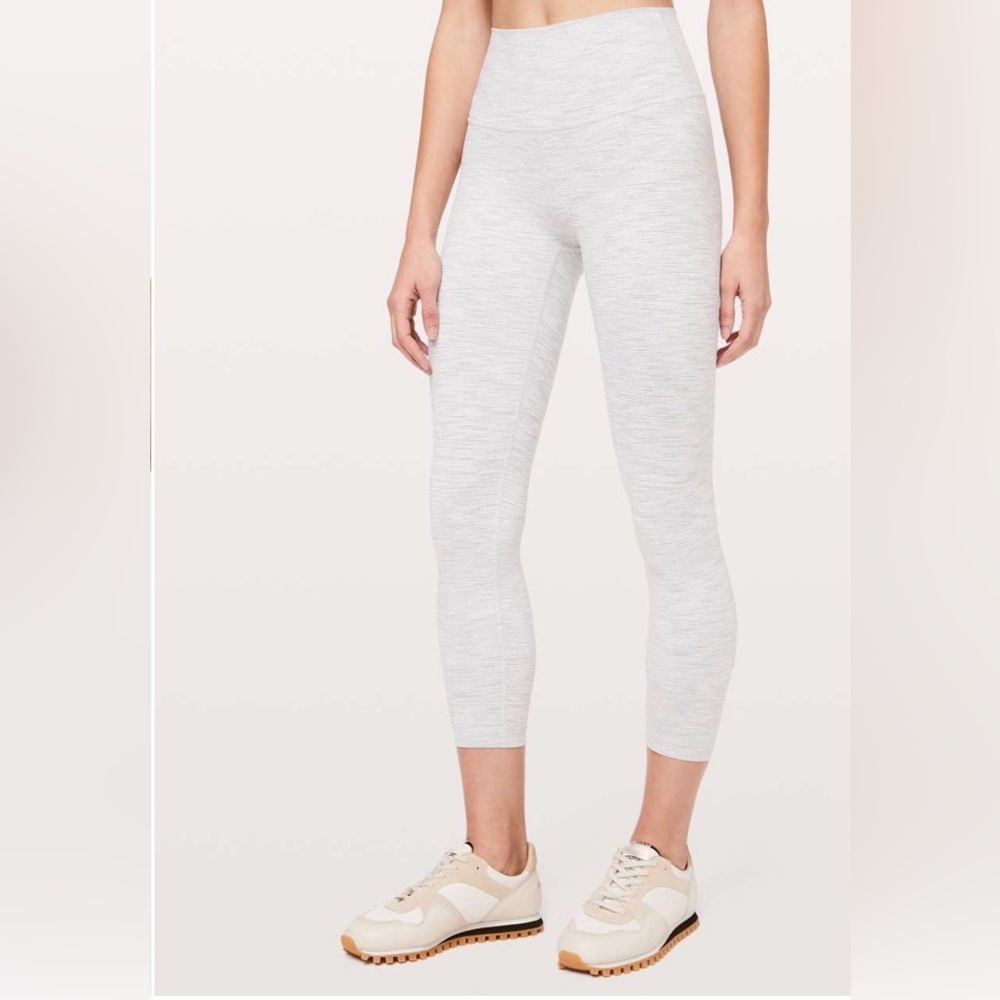 Lululemon Wunder Under high rise silver/lt grey/drk grey leggings